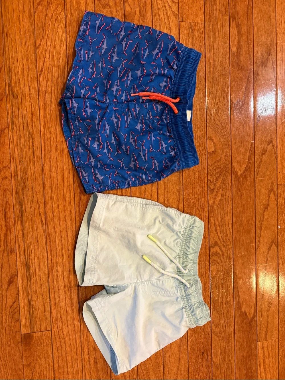 Carter's Blue Shark Print Swim Shorts & Light Blue Swim Shorts